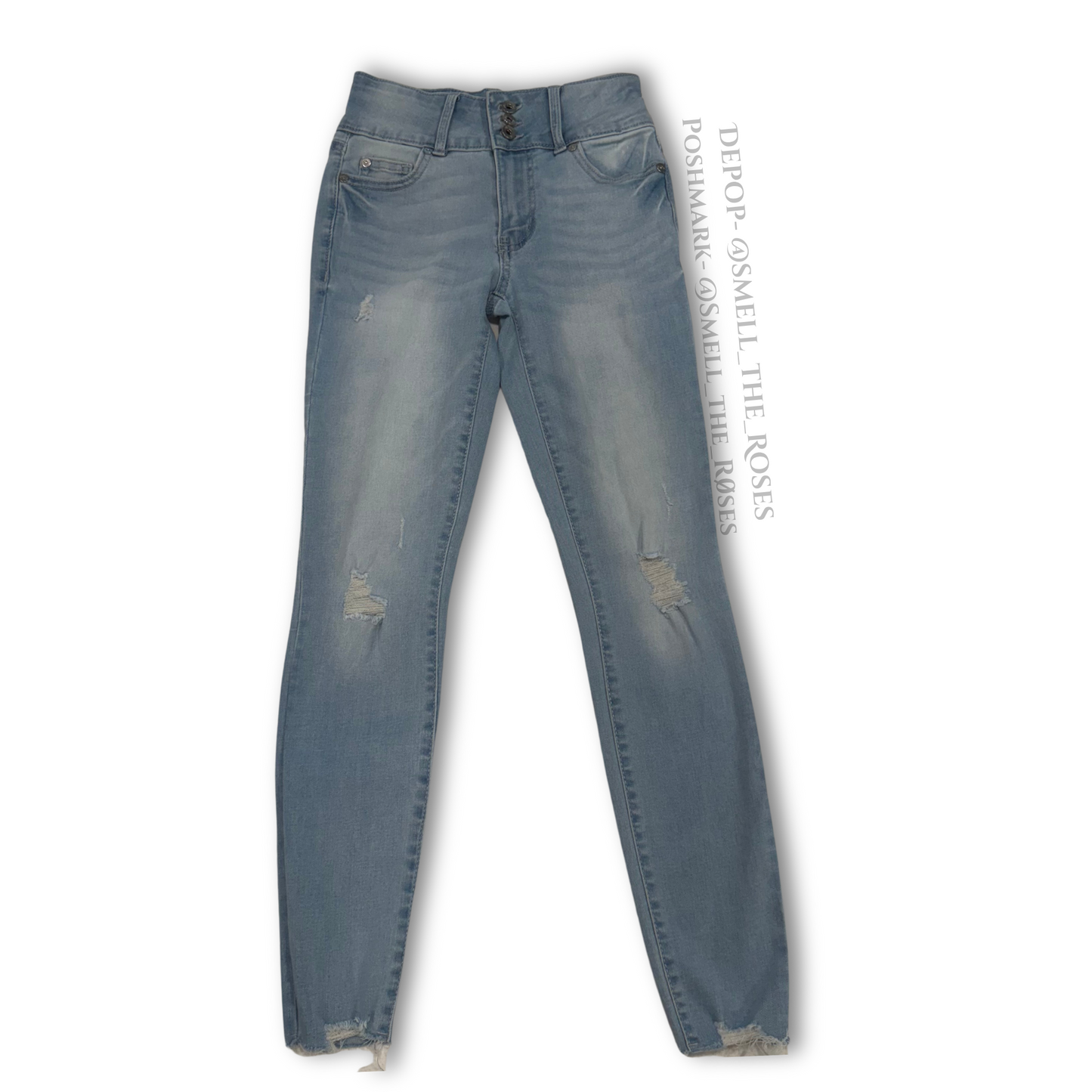 Kendall + Kylie The Ultra Babe Skinny Button Fly Jeans