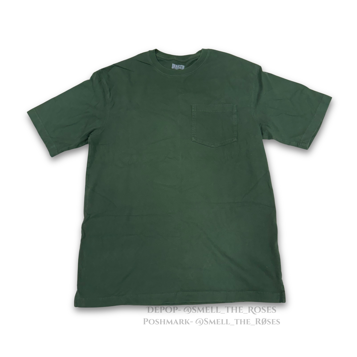 Duluth Trading Co. 100% Cotton Green Pocket Tee