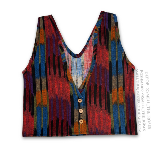 Handmade Boho Plus Size Women's Cotton Vest