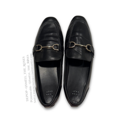 A New Day Black Penny Loafers with Bit Buckle Detail