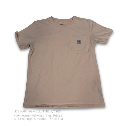 Baby Pink Carhartt Loose Fit Pocket Tee