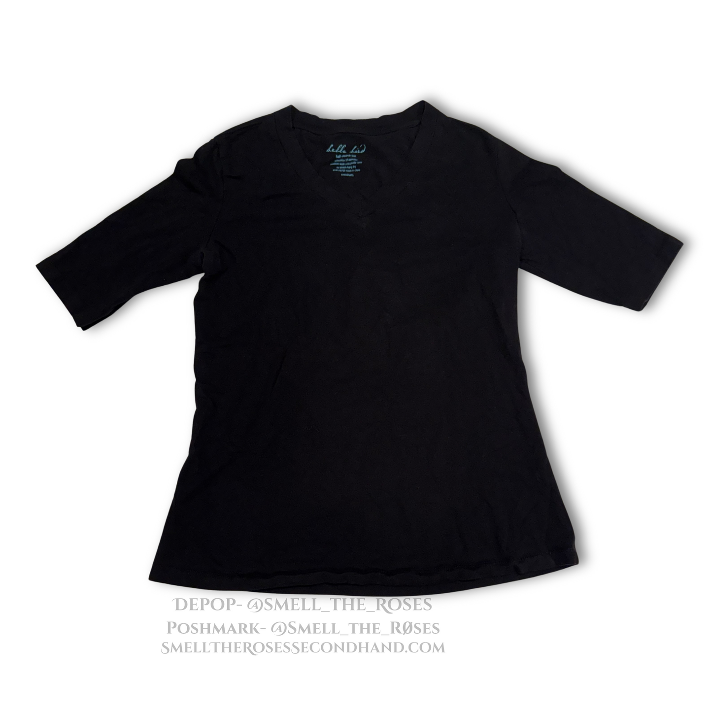 Bella Bird Half Sleeve Black Undershirt