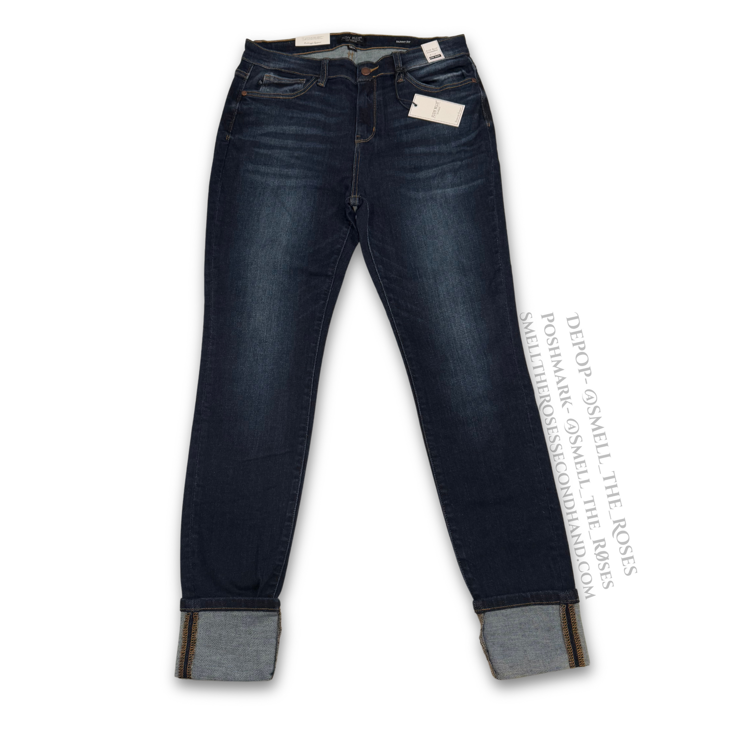 Judy Blue “Hey Girl Hey” HI Rise Cuffed Skinny Jeans