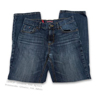 Tommy Hilfiger Denim Distressed Straight Leg Jeans