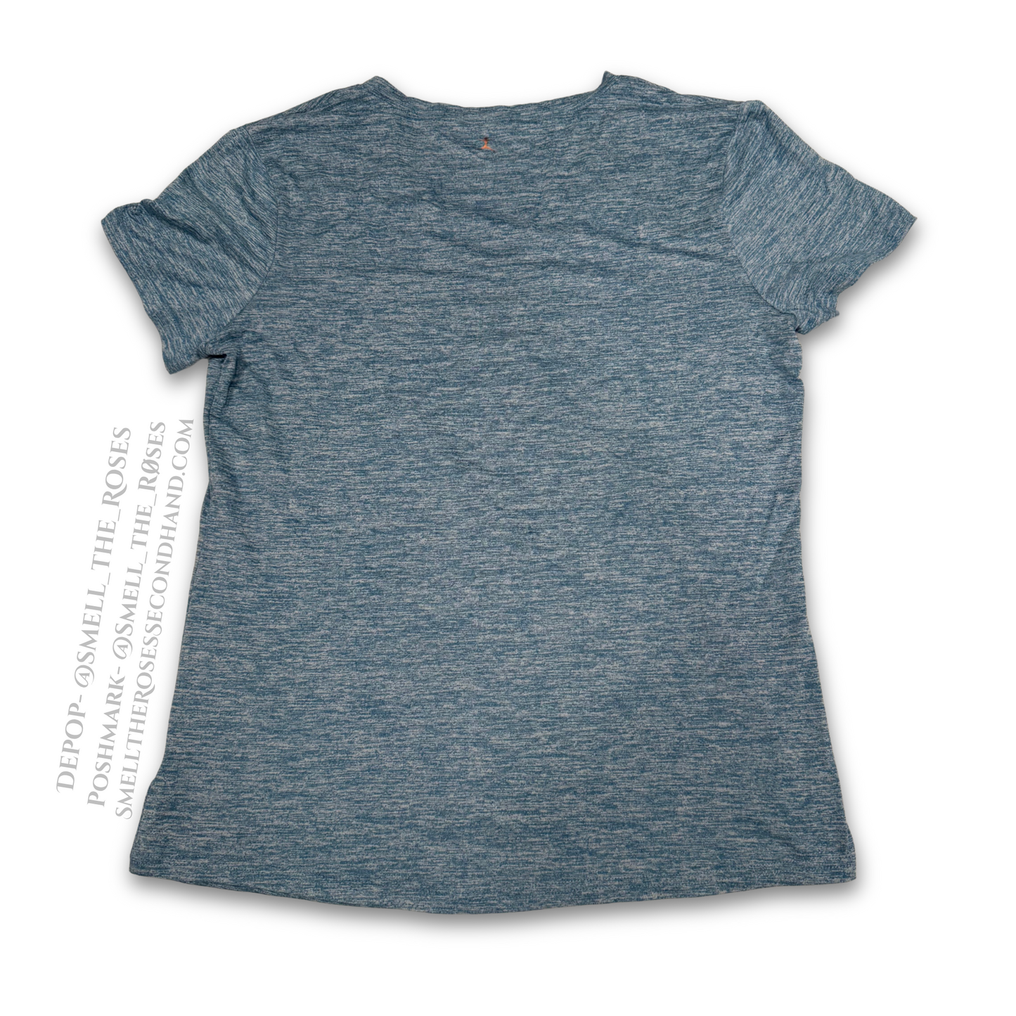 Danskin Heather Blue V-Neck Workout Tee