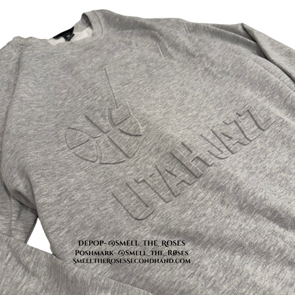 The Wild Collective Embossed Utah Jazz Crewneck Sweatshirt