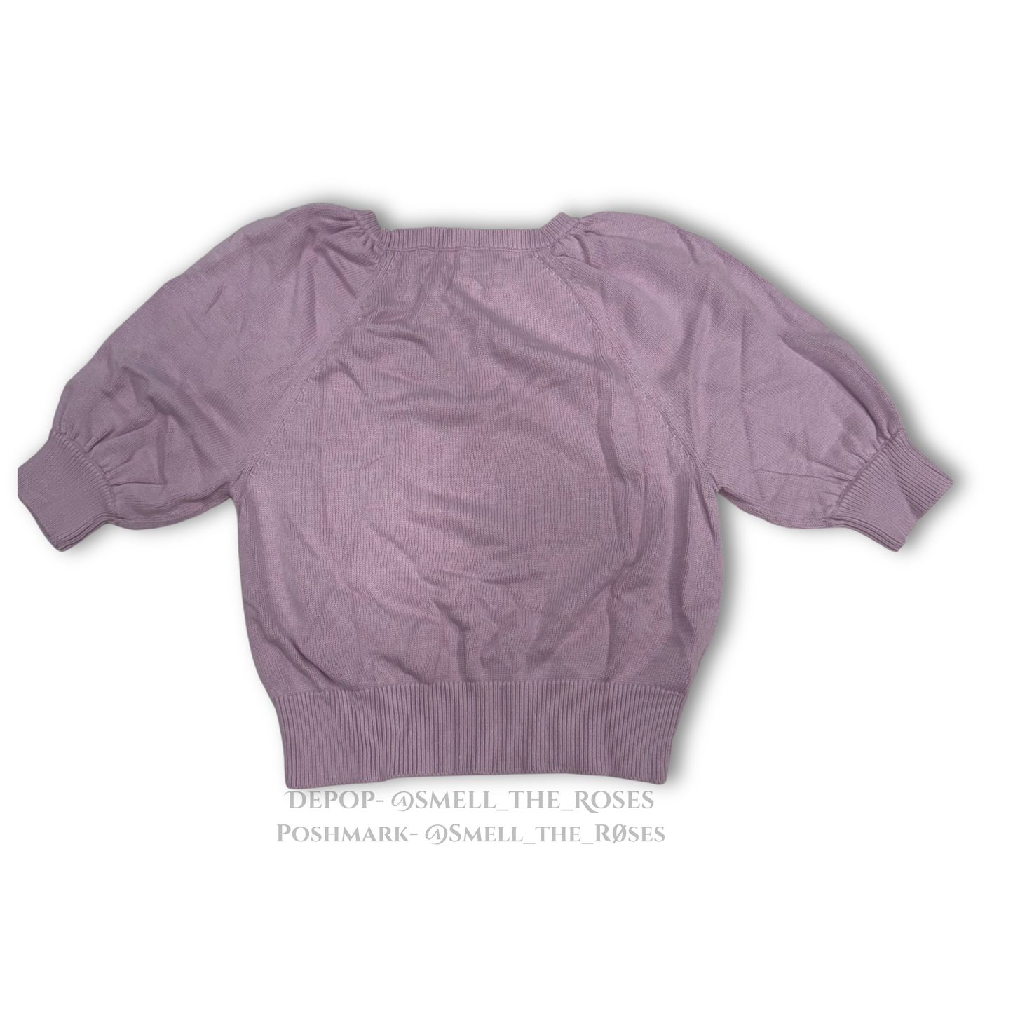 Ann Taylor Lavender Balloon Sleeve Knit Top