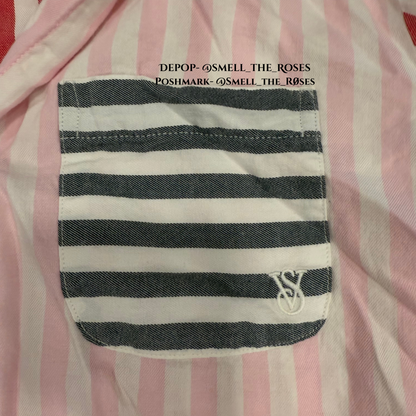 Victoria Secret Striped Button Up Top