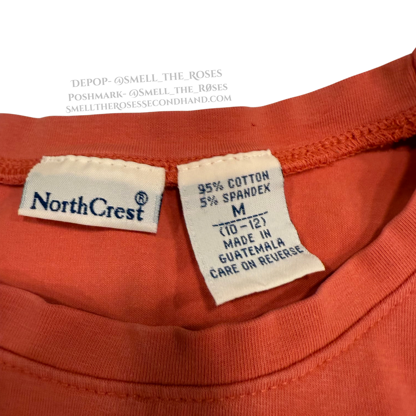 Northcrest Cap Sleeve Coral Fitted Tee