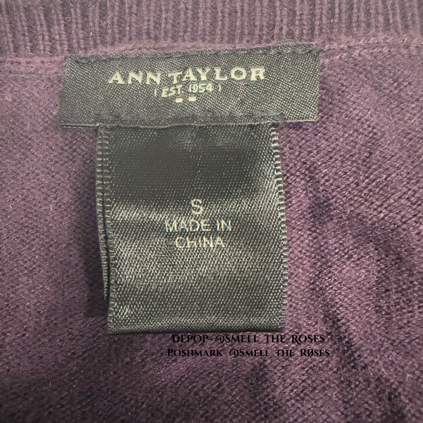 Ann Taylor Deep Purple Knitted Cardigan