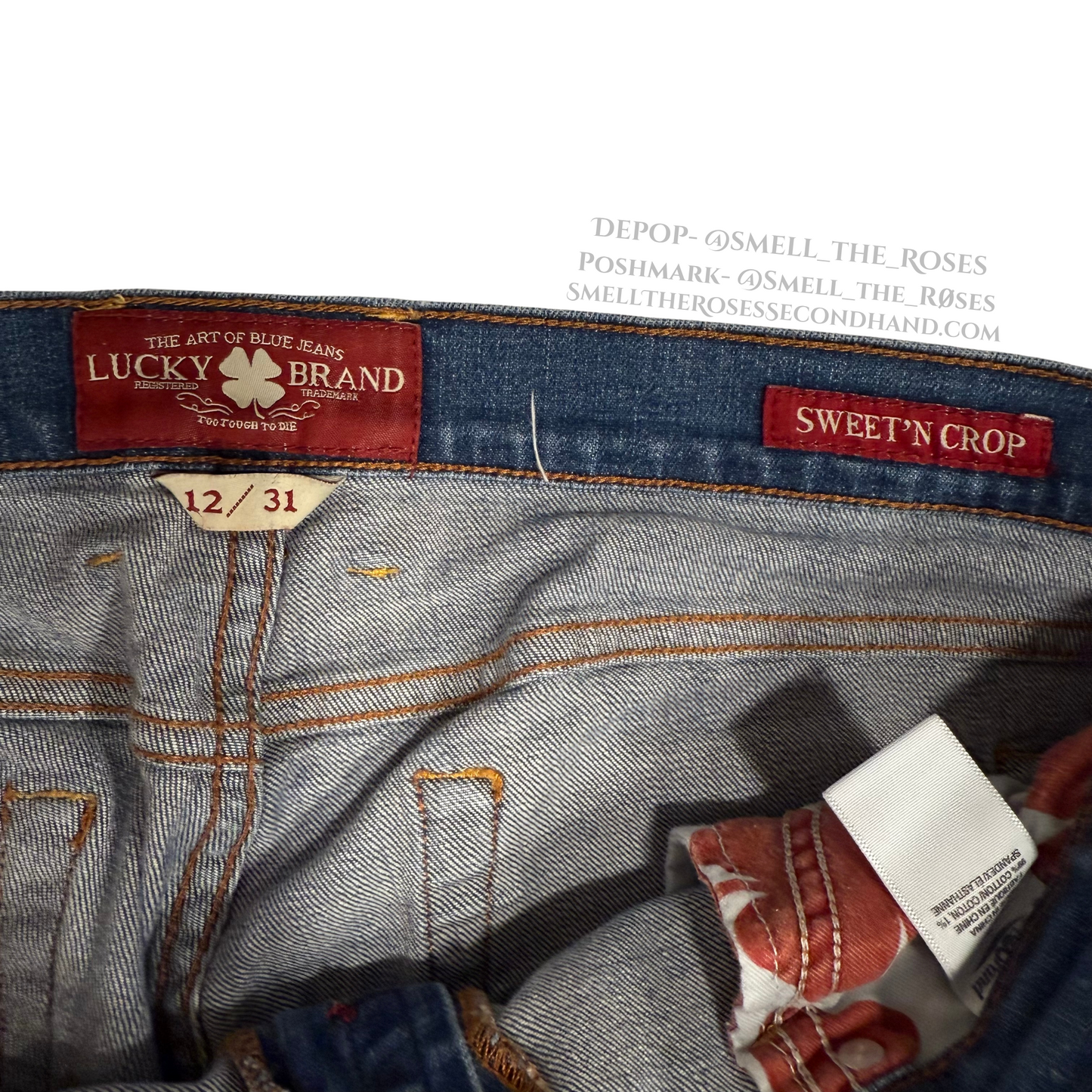 Lucky Brand Dungarees Sweet N' Crop Denim Capris