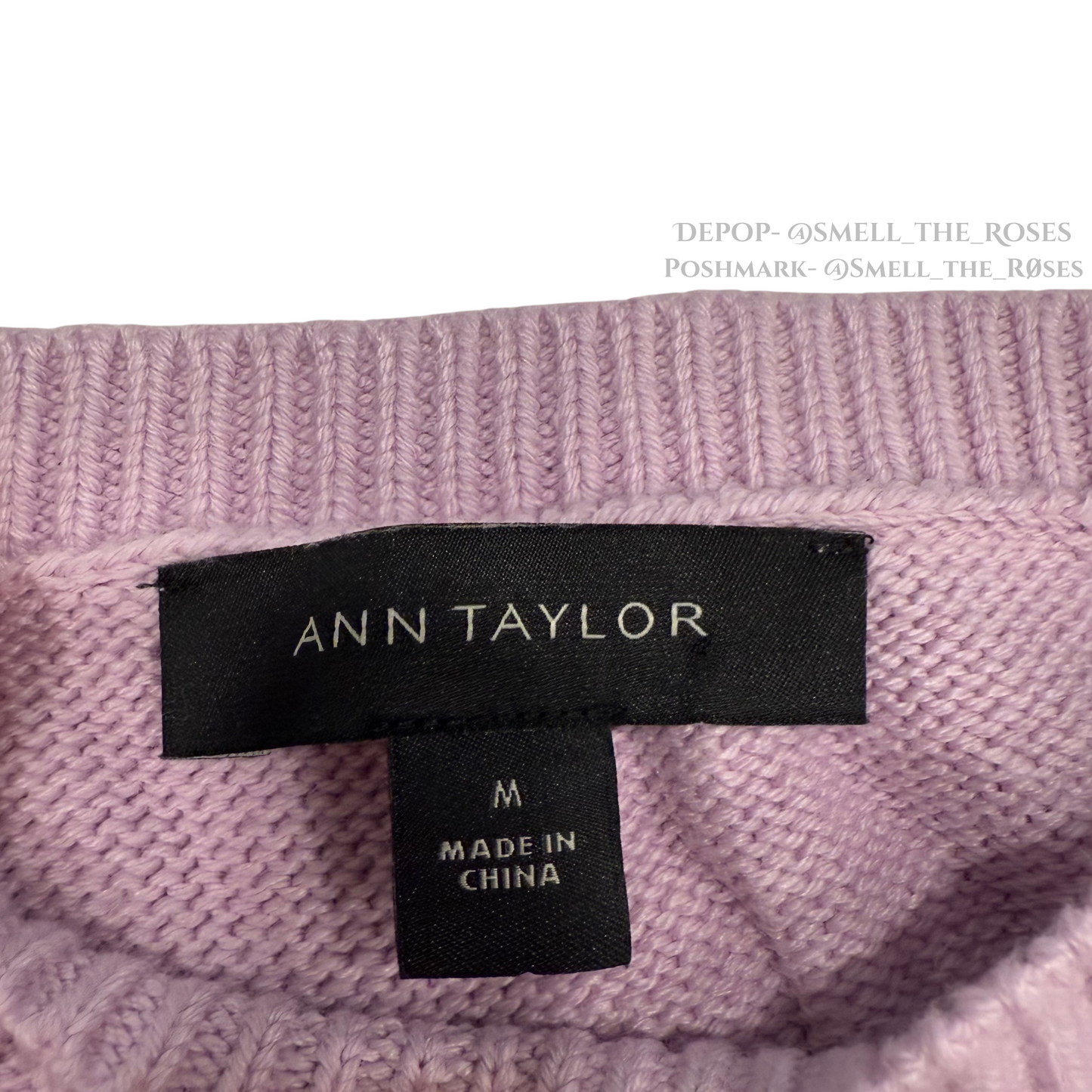 Ann Taylor Lavender Balloon Sleeve Knit Top