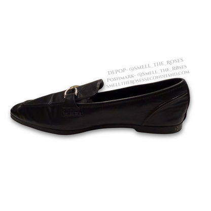 A New Day Black Penny Loafers with Bit Buckle Detail