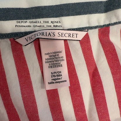 Victoria Secret Striped Button Up Top