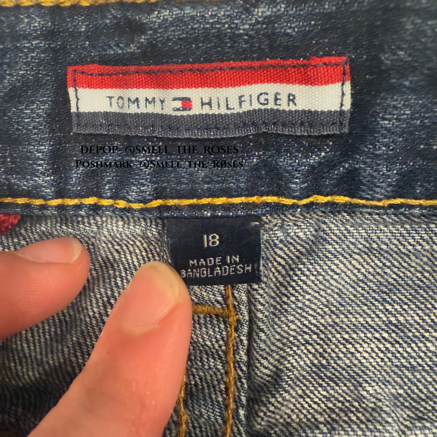 Tommy Hilfiger Denim Distressed Straight Leg Jeans