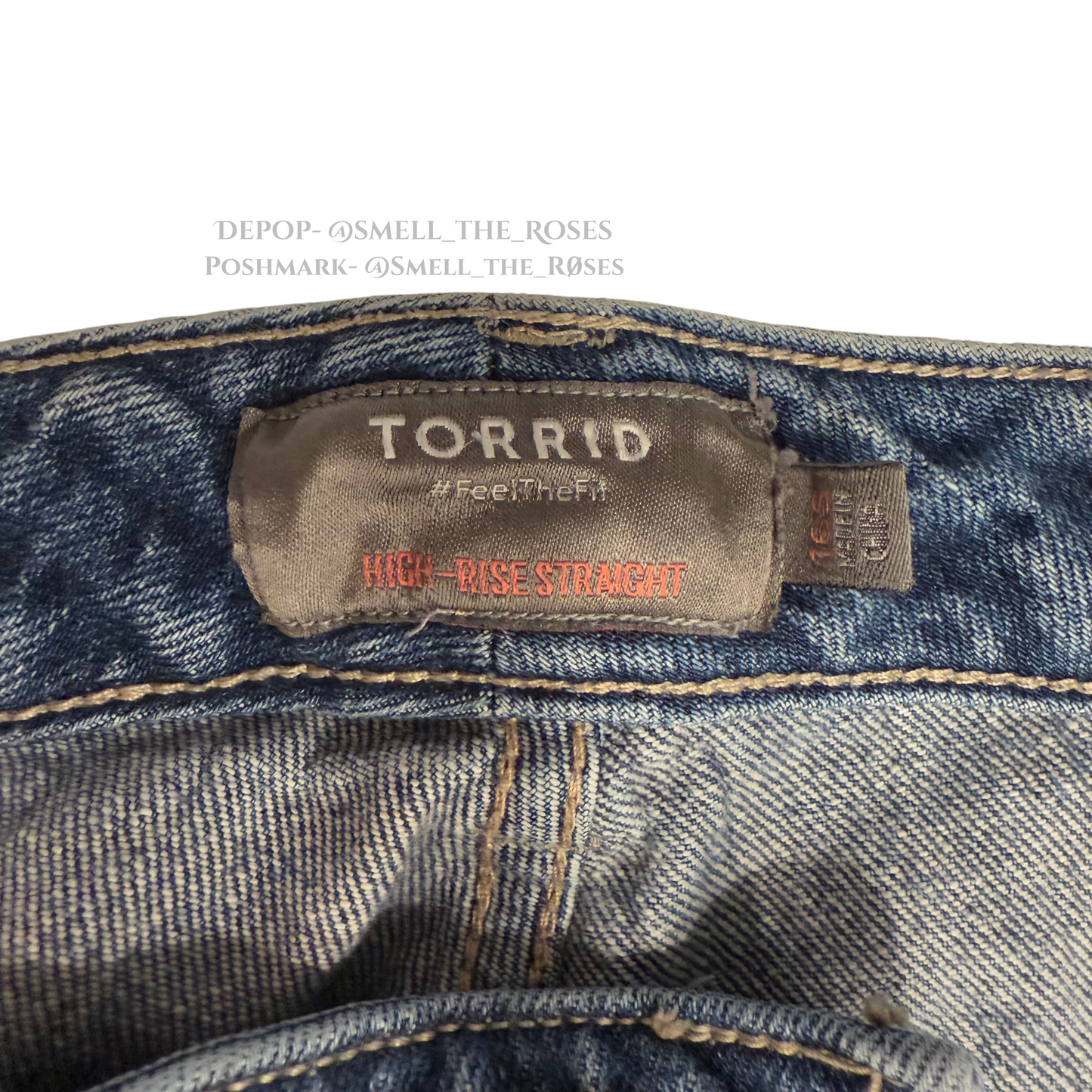 Torrid High-rise Straight Leg Cut off Jeans