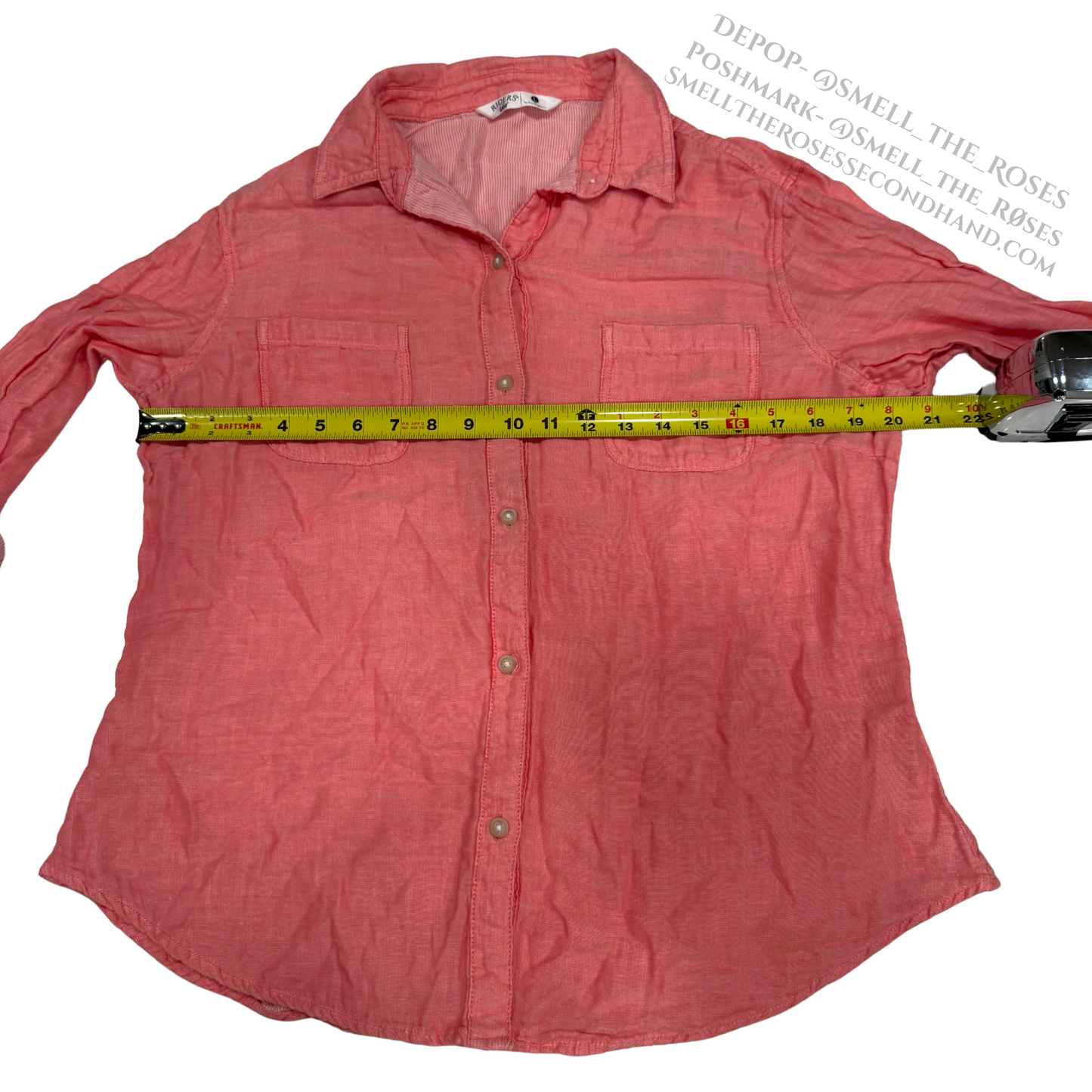 Riders by Lee Vintage Y2K Pink Button Up