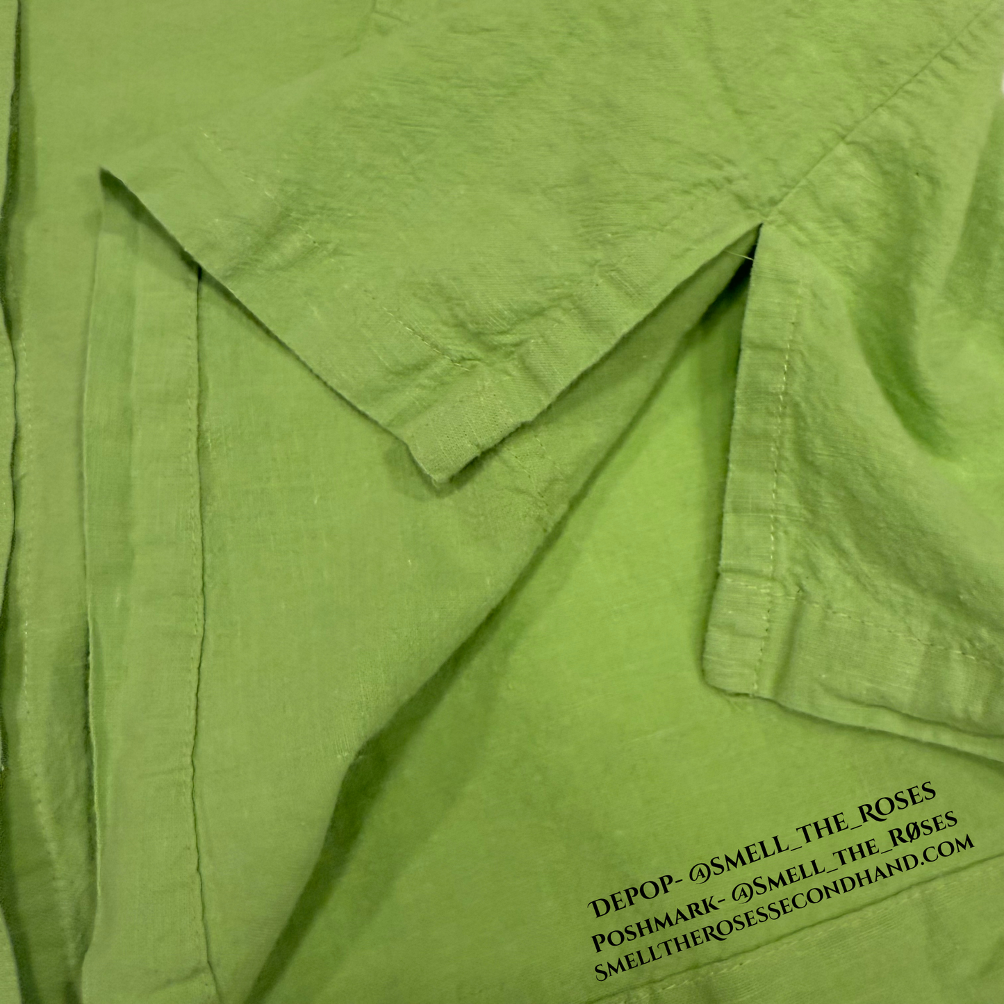 Vintage Denim & Co Light Green Y2K Button-Up Top