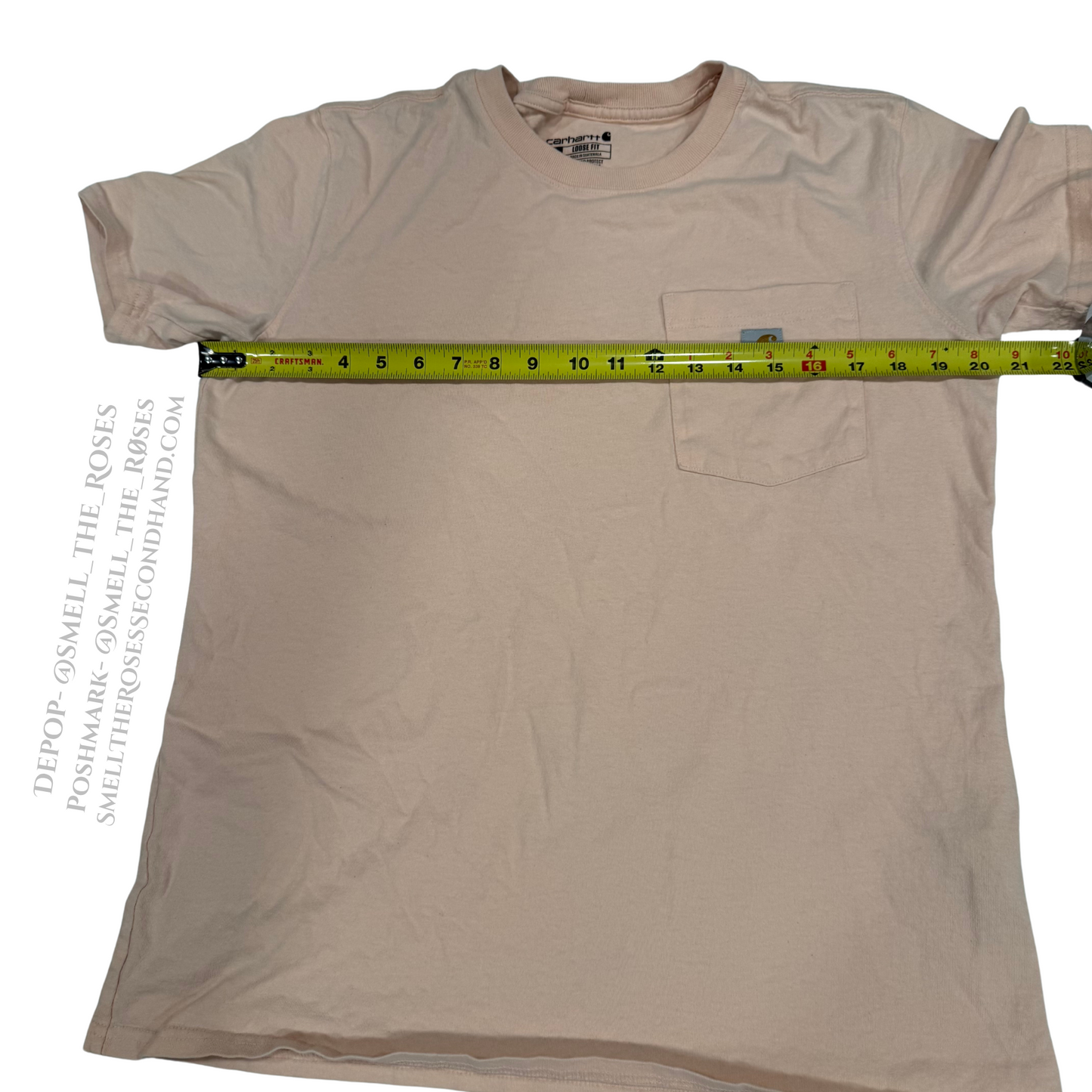 Baby Pink Carhartt Loose Fit Pocket Tee