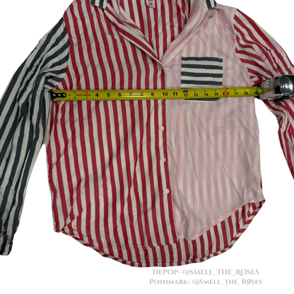 Victoria Secret Striped Button Up Top