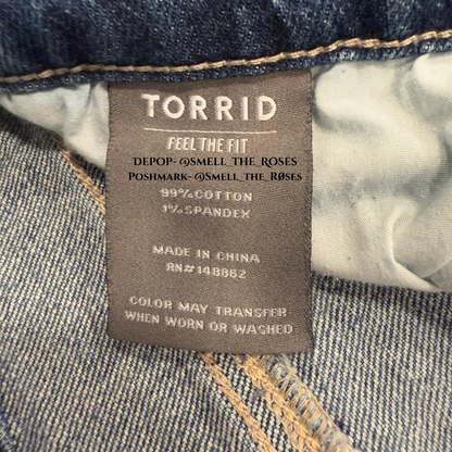 Torrid High-rise Straight Leg Cut off Jeans