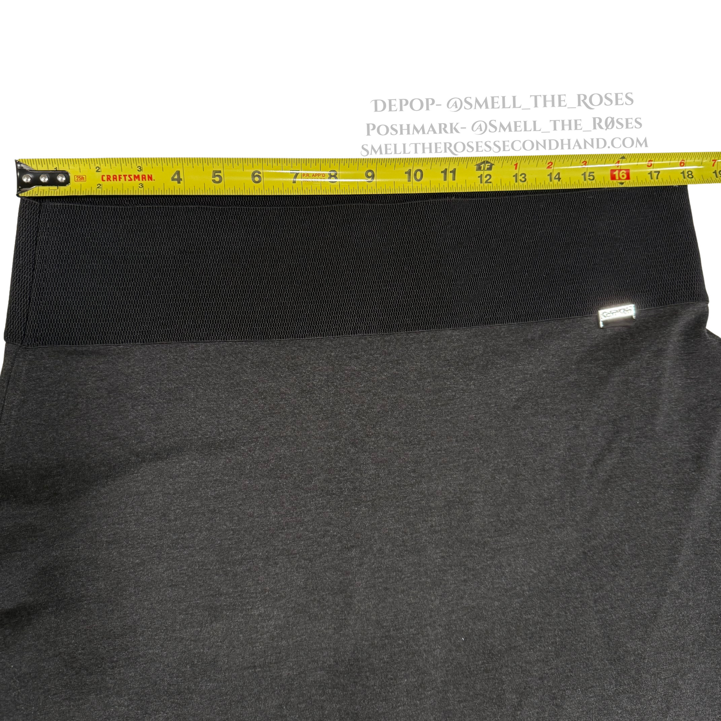 Calvin Klein Charcoal Gray Power Stretch Pencil Skirt