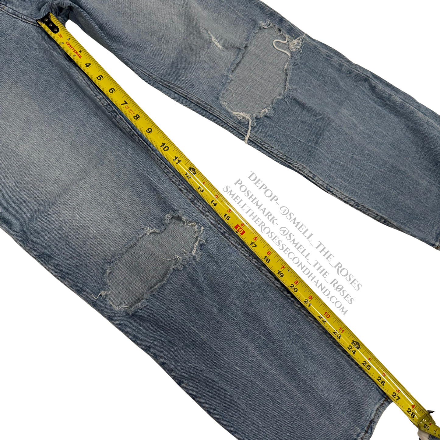 Abercrombie & Fitch Distressed The Ankle Ultra High Rise Jeans