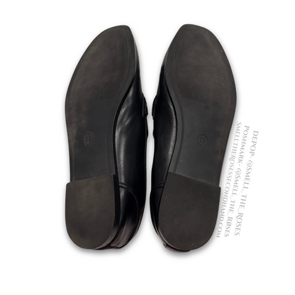 A New Day Black Penny Loafers with Bit Buckle Detail