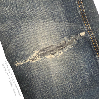 Tommy Hilfiger Denim Distressed Straight Leg Jeans