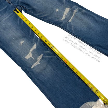 Madewell Distressed Cali-Demi Bootcut Jeans with Button Fly